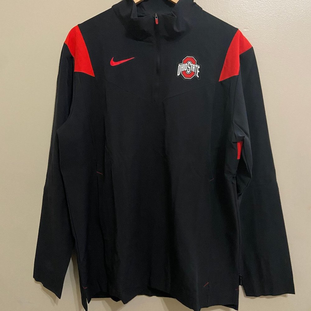 Nike Ohio State Buckeyes Team Issue On-Field Sideline Jacket Black Mens L NEW